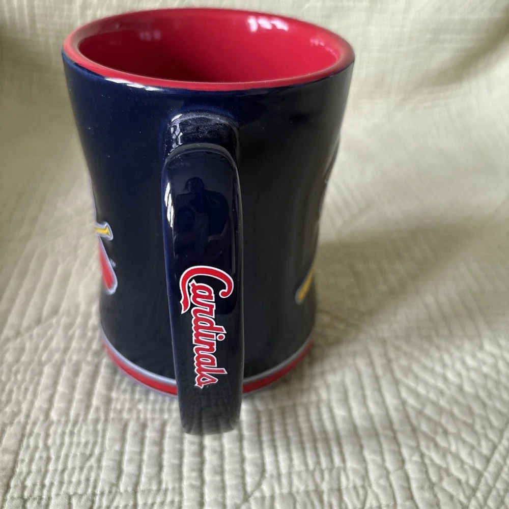 StLouis Cardinals Boelter Brands Ceramic Coffee Mug MLB Red Navy Baseball Sculpt